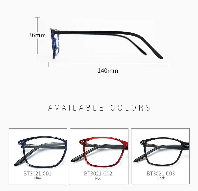 Acetate Prescription Glasses Frame Women Anti Blue Light CR39 Lenses Eyeglasses Female Square Spectacle Eyewear (7)