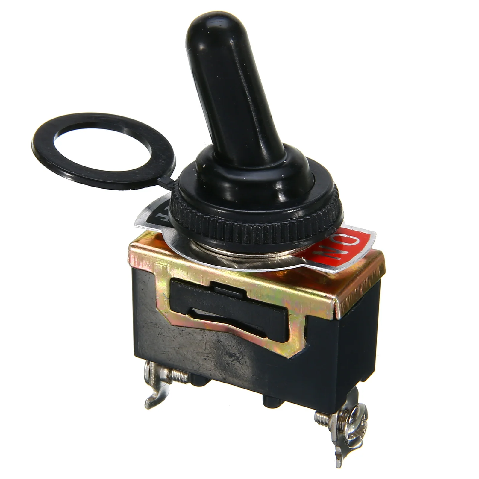 5Pcs/Set Heavy Duty Car Boat Rocker Toggle Switch 15A 250V 2Pin SPST ON/OFF Rocker Switches with Waterproof Boot