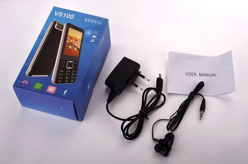 Servo V8100 2,8 дюймовый мобильный телефон 4 sim-карты сотовые телефоны Bluetooth MP3 русская клавиатура 1100 мАч в режиме ожидания длительный срок службы батареи