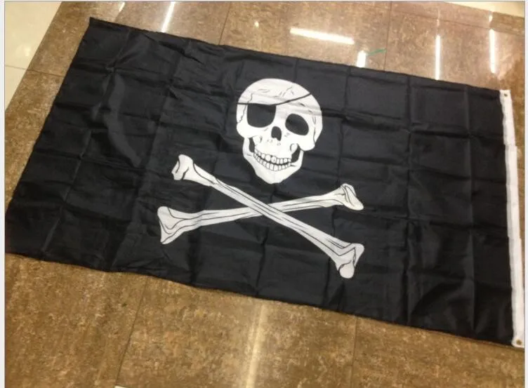 Пиратские флаги череп и скрещенные кости Пират Веселый Роджер флаги вечерние Баннеры Висячие w/втулки 5x3FT рекламные флаги