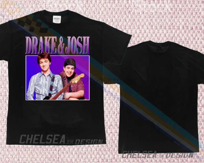 Вдохновленный Drake and Josh t-shirt Merch Tour Limited винтажный редкий 1 RW | Мужская одежда