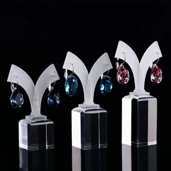 

3 pcs New Acrylic Y shape Acrylic frosted creative earrings display holder earrings display stand jewelry display