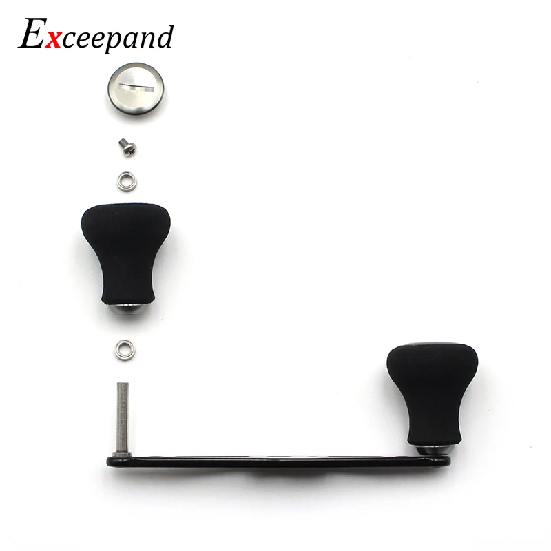 Exceepand Black EVA Super Power Fishing Reel Handle for Abu Garcia Daiwa Low Profile Baitcasting Reel Grips