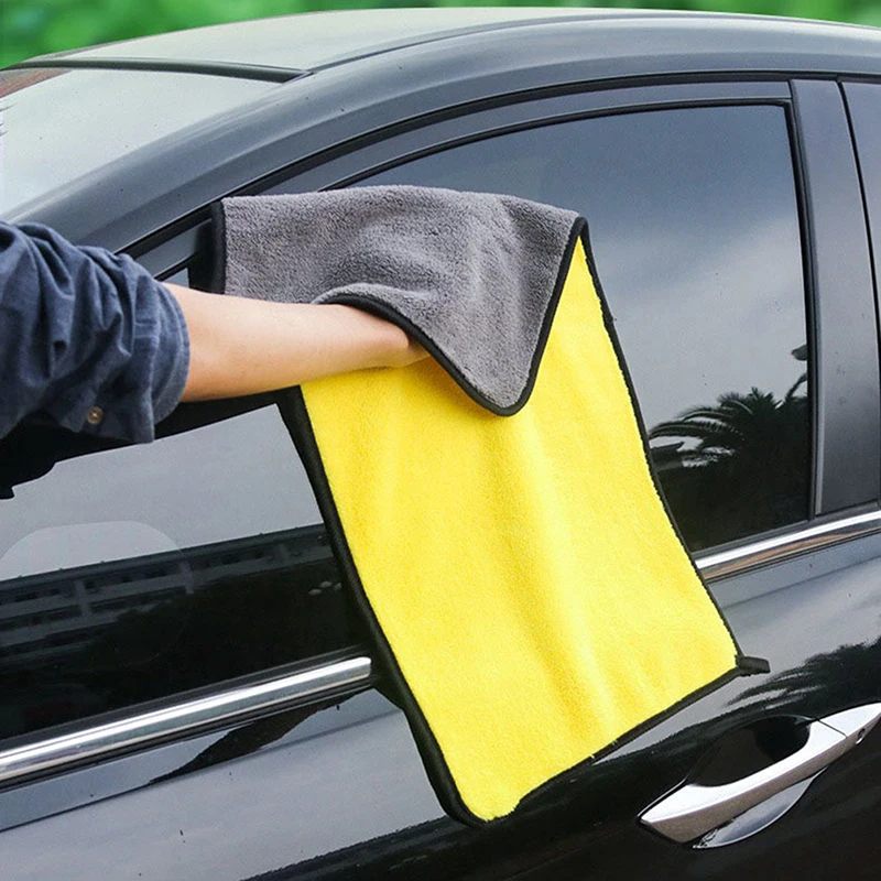 

1pc Car Care Polishing Wash Towels Plush Microfiber Washing Drying Towel Strong Thick Plush Polyester Fiber Car Cleaning Cloth