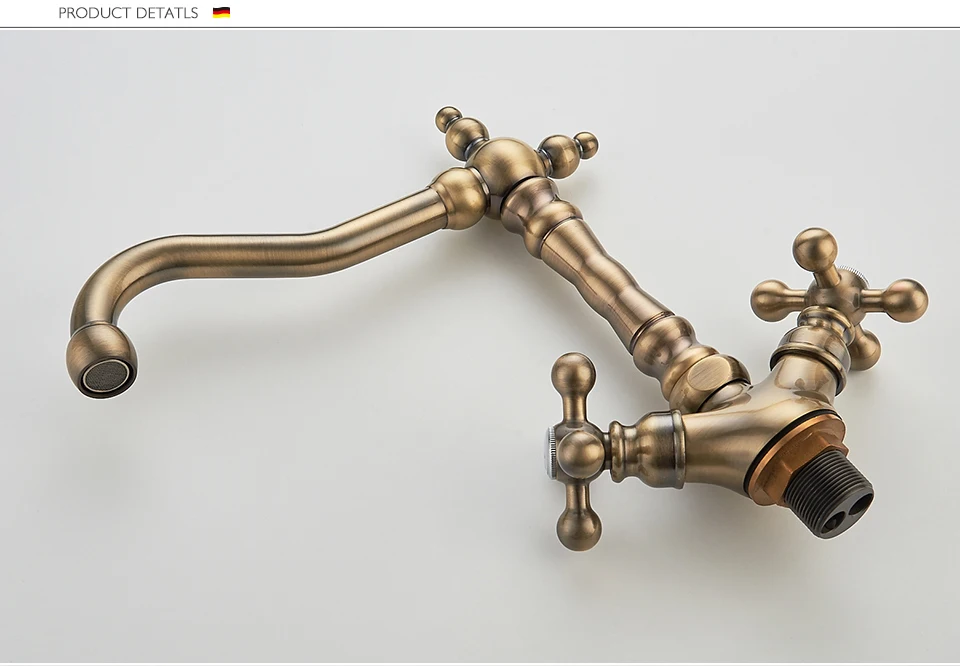LEDEME Europe Style Basin Kitchen Faucet Total Brass Bronze Finished Swivel Bathroom Faucet Mixer Tap Sink Tap 360 Degree L4019C
