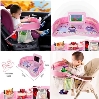 

Car Organizer Baby Kids Play Table Auto Storage Holder for Safety Seat Car Styling Phone Holder Beverage Food Stand Travel Tray