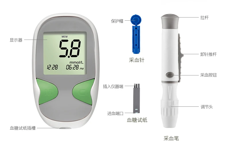 Глюкометры для измерения артериального давления, монитор для домашнего использования, тест для диабетиков, обнаружение глюкометра для тела, 50 полосок, диагностический инструмент