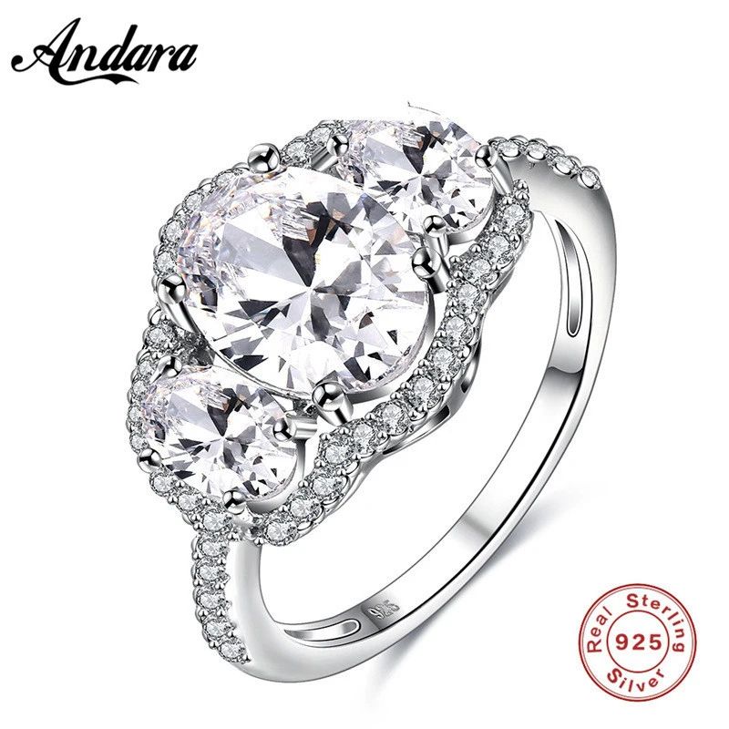 

Free 2017 New Collection 925 Sterling Silver Brilliant Stackable Ring Clear CZ Ring Fine Jewelry Anillos