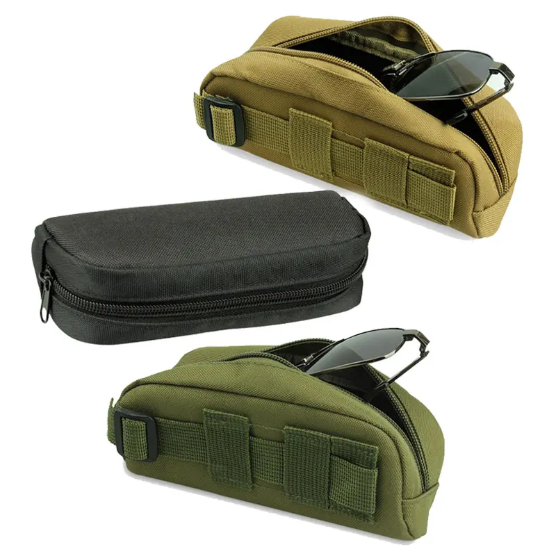 

Zipper Glasses Bag Anti-pressure Sunglasses Box Nylon Hunting Molle Pouch Water Resistant Tactical Waist Pocket