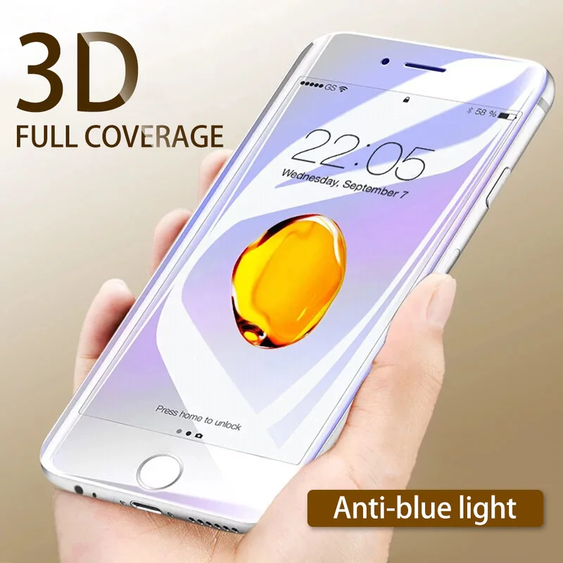 3D изогнутое закаленное стекло для iPhone X 7 8 Plus защита экрана с мягким краем высокое