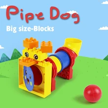 

Legoed Duplos Animal Funnel Building Blocks Set Dog Maze Ball Slide Farm Compatible Big Size Brick Educational Toys For Children