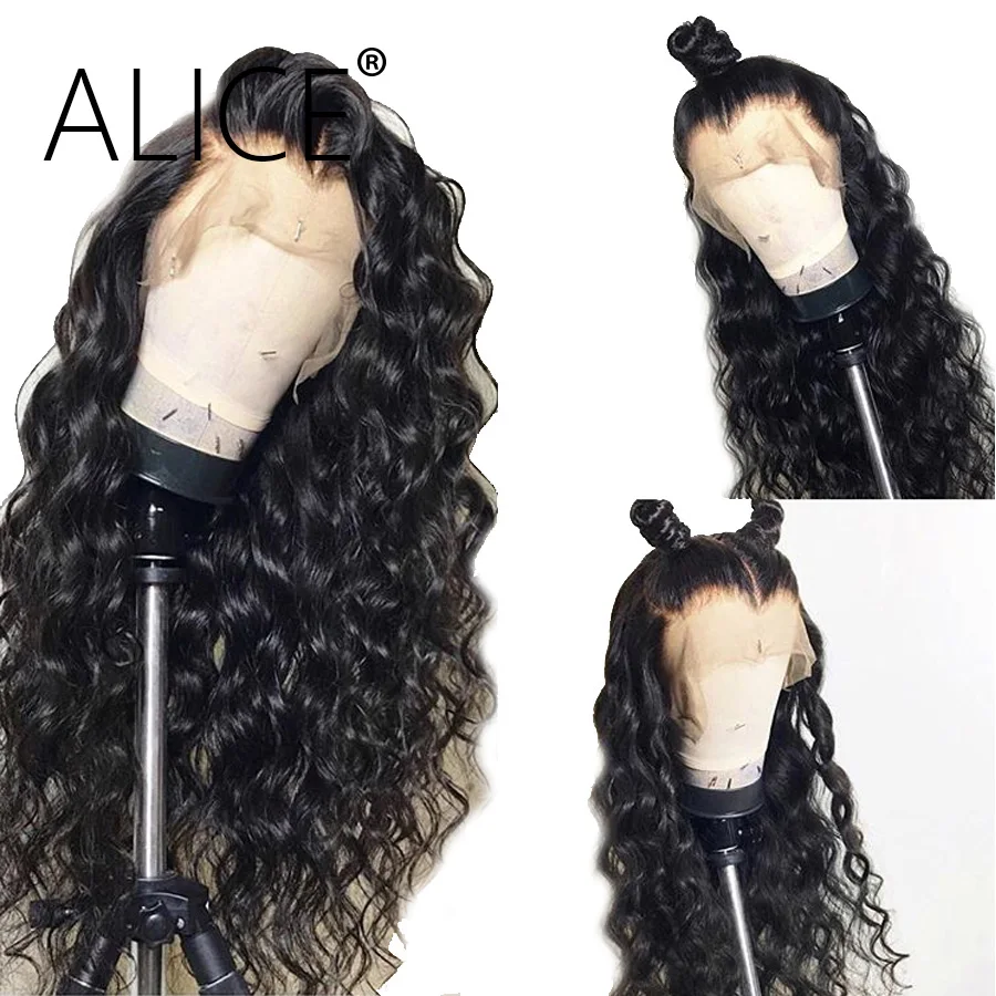ALICE Loose Wave Lace Front Human Hair Wigs With Baby Hair Remy Lace Front Wigs For Women Glueless Brazilian Lace Wigs