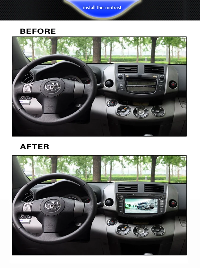 NEW!!!!Android car dvd player for Toyota RAV4 Rav 4 2007 2008 2009 2010 2011 in dash 2 din 1024*600 DVD gps navigation wifi rds