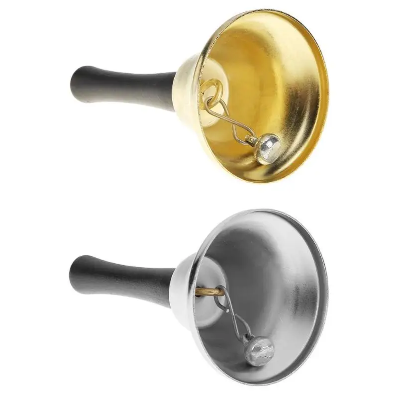 

Metal Christmas Hand Bell 2019 Xmas New Year Santa Claus Tea Jingle Bells Party Celebrate Rattle Tools Decor Supplies DIY Crafts