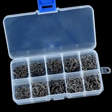 500 шт./кор.#3-12 высокоуглеродистой Сталь Крючки прочно голову Рыбалка Крючки с отверстием отсадочные приманки