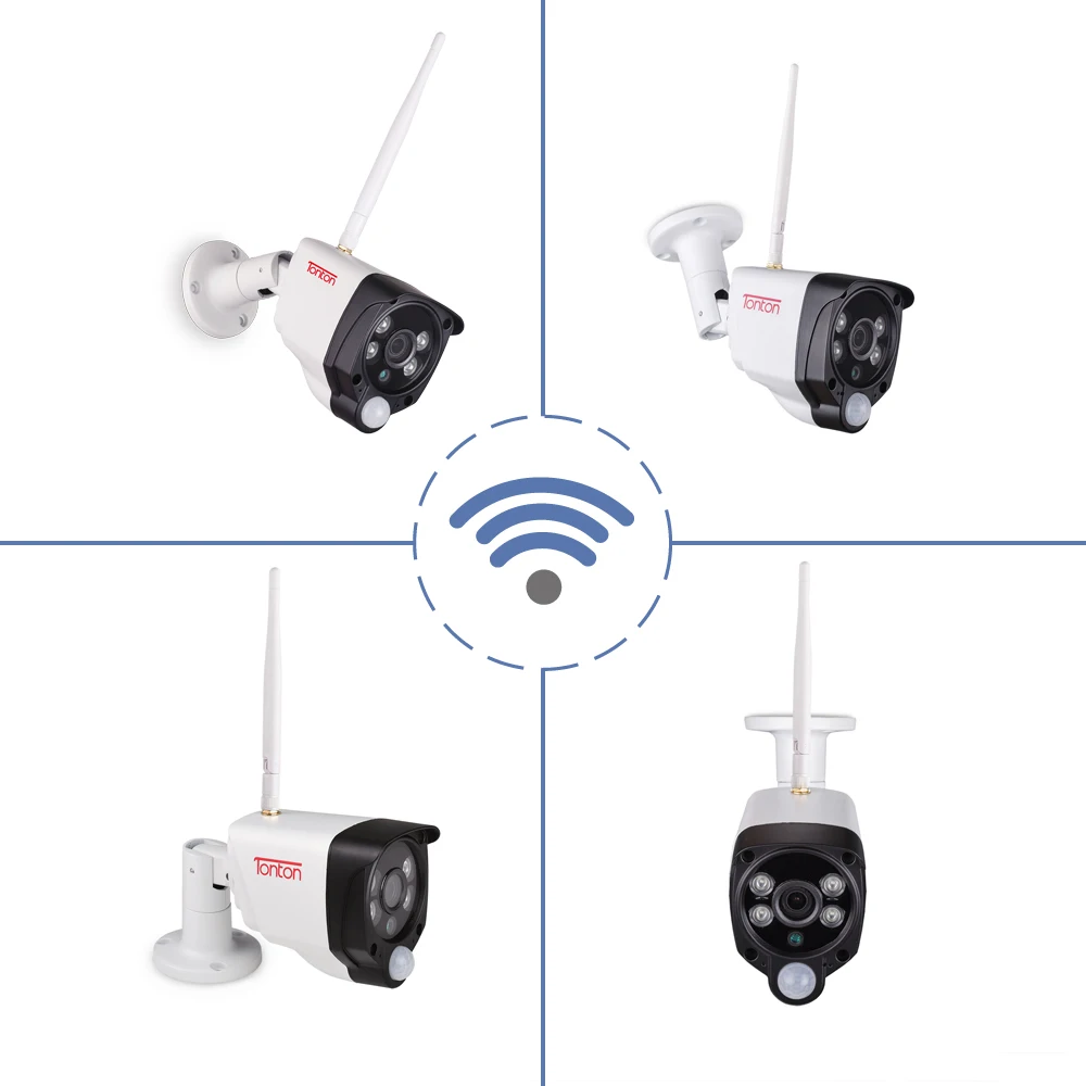  Tonton 8CH 1080P NVR Kits Audio Recording HD Home Security Wireless Outdoor IP Camera CCTV WIFI Vid