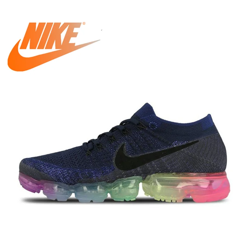 

Official Original Nike Air VaporMax Be True Flyknit Men's Running Shoes Sports Breathable Sports Shoes Outdoor Rainbow 883275