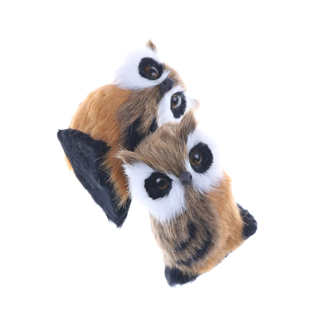 Искусственные животного сова игрушка меховое пальто полиэтилен модель домашнего интерьера Рождественский подарок для детей возрастом 10, x 5 см