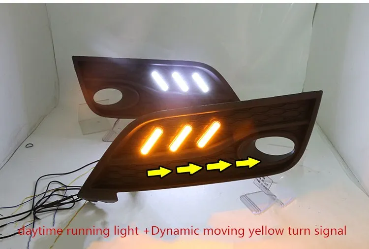 

eOsuns led drl daytime running light for honda UR-V 2017 with Dynamic moving yellow turn signal and blue night running light