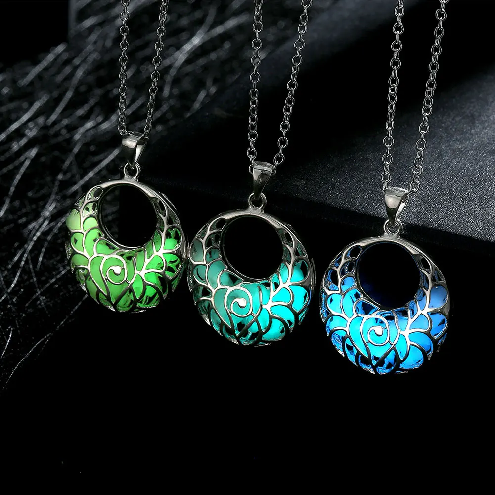 Марка Цепь Колье Флюорит Ожерелье Glow Chocker Женщины и Кулон Мальчик/девушки