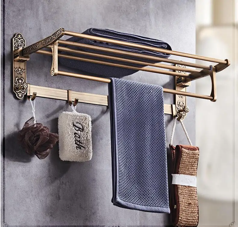 Billige Antike Bronze Geschnitzte Badezimmer Zubehör Set Aluminium Bad Hardware Sets Handtuch Rack, Papier halter Wc Pinsel Halter