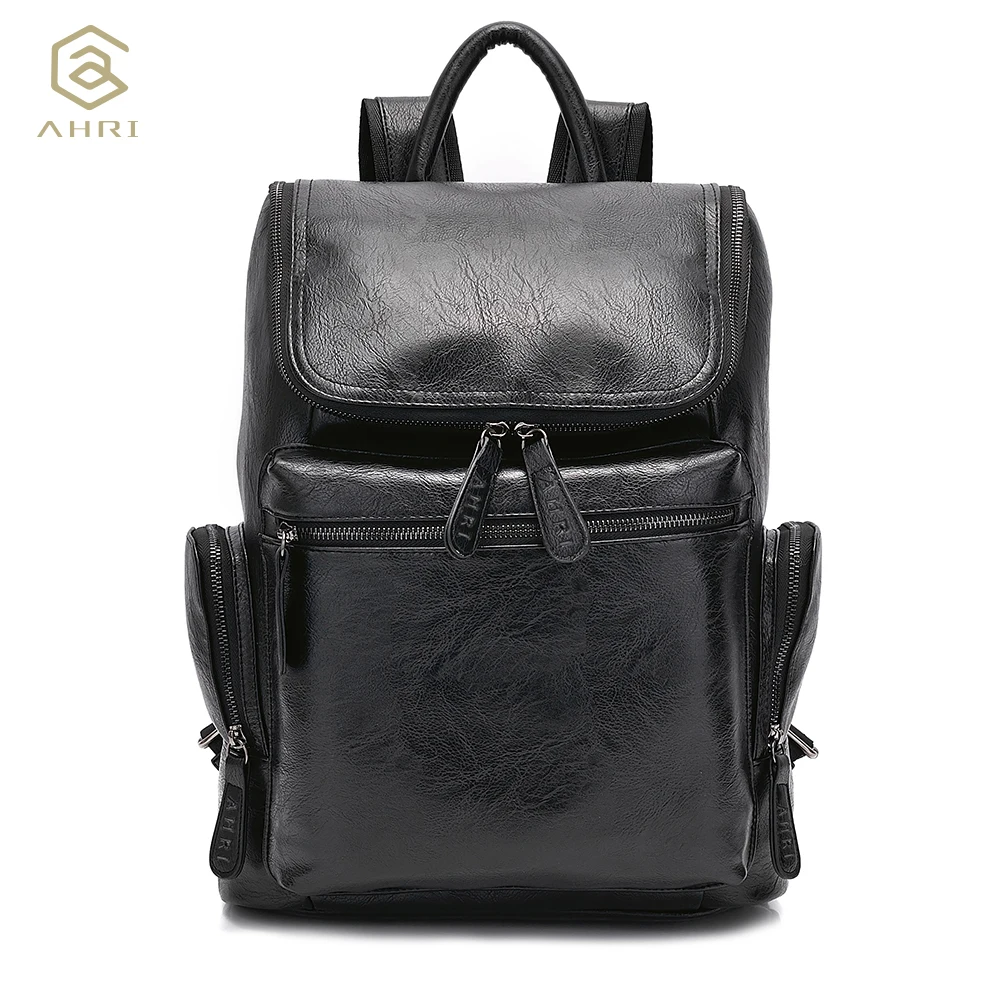 

AHRI NEW Men Backpacks for Bags PU Leather Men's Shoulder Bags Fashion Male Business Casual Boy School Boys Vintage Backpack Men