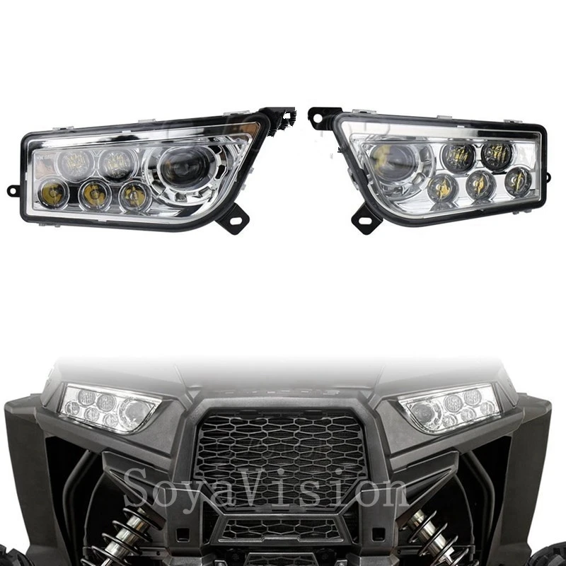 

For 14-17 POLARIS RZR XP 1000 & TURBO - SPECTRA ORANGE LED HEADLIGHTS KIT - Left + Right Led Headlight
