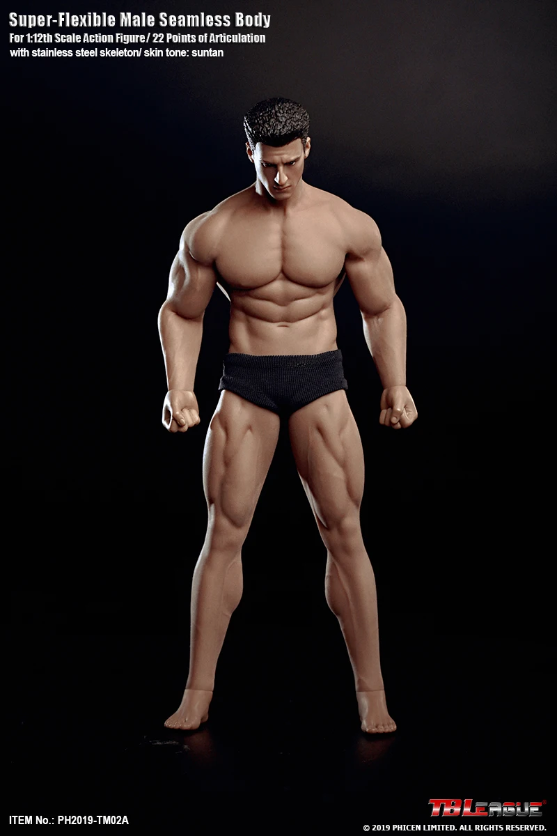 TBLeague 1/12 Scale PH2019-TM02A 6" Male Action Muscle Figure Body Model