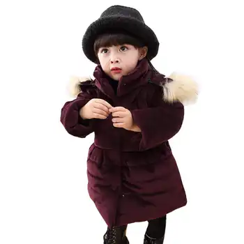 อบอุ่นฤดูหนาวแจ็คเก็ตลำลองน่ารักขนาดใหญ่โบว์ผ้าลูกฟูกหนาเสื้อเด็ก Outerwear เสื้อผ้า 90 100 110 120 130 140