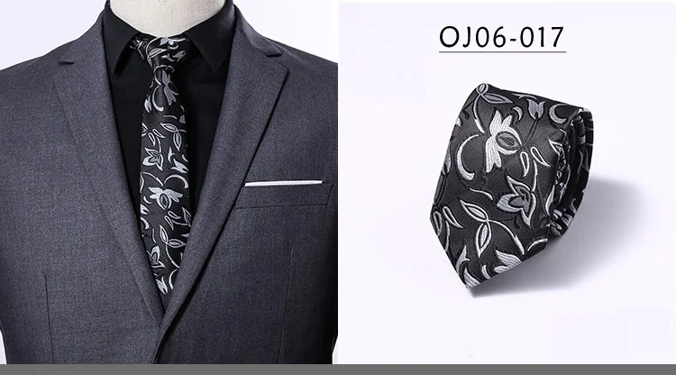 Полосатый Цветочный сплошной 6 см мужские обтягивающие галстуки полиэстер шелк Узкий вязаный жаккардовый галстук тонкий шафера шеи галстук для свадебной вечеринки