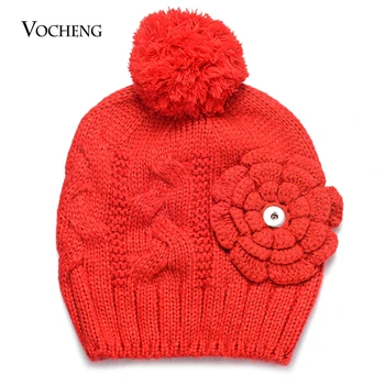 

10pcs/lot Wholesale 4 Colors Winter Snap knitted hat Fits 18mm GingerSnaps Jewelry NN-700*10