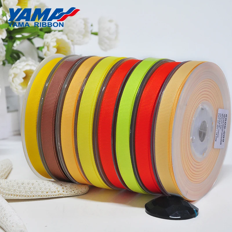 YAMA 1/8 дюйма 3 мм 350 ярдов/партия желтое золото серии оптовая продажа атласная лента