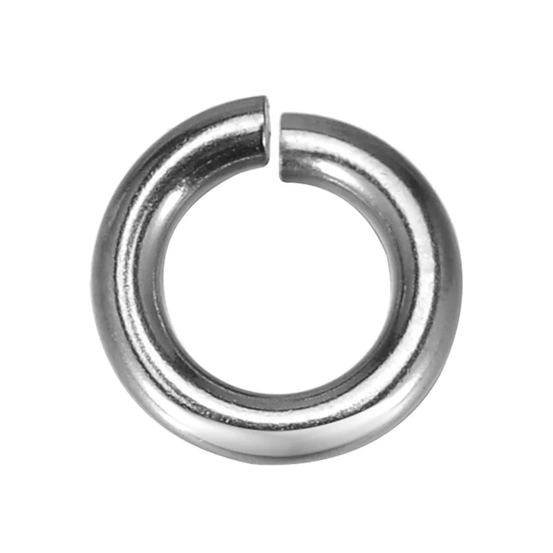 

100PCs Silver Tone Stainless Steel Open Jump Rings 10mm(3/8") Findings