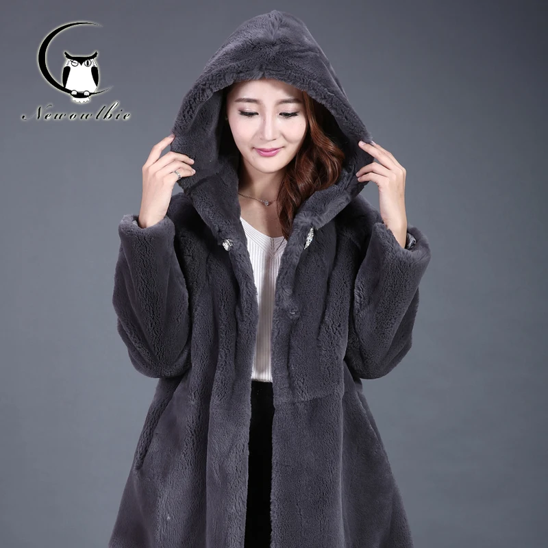 2016 winter new otter hair full leather font b jacket b font in the long section