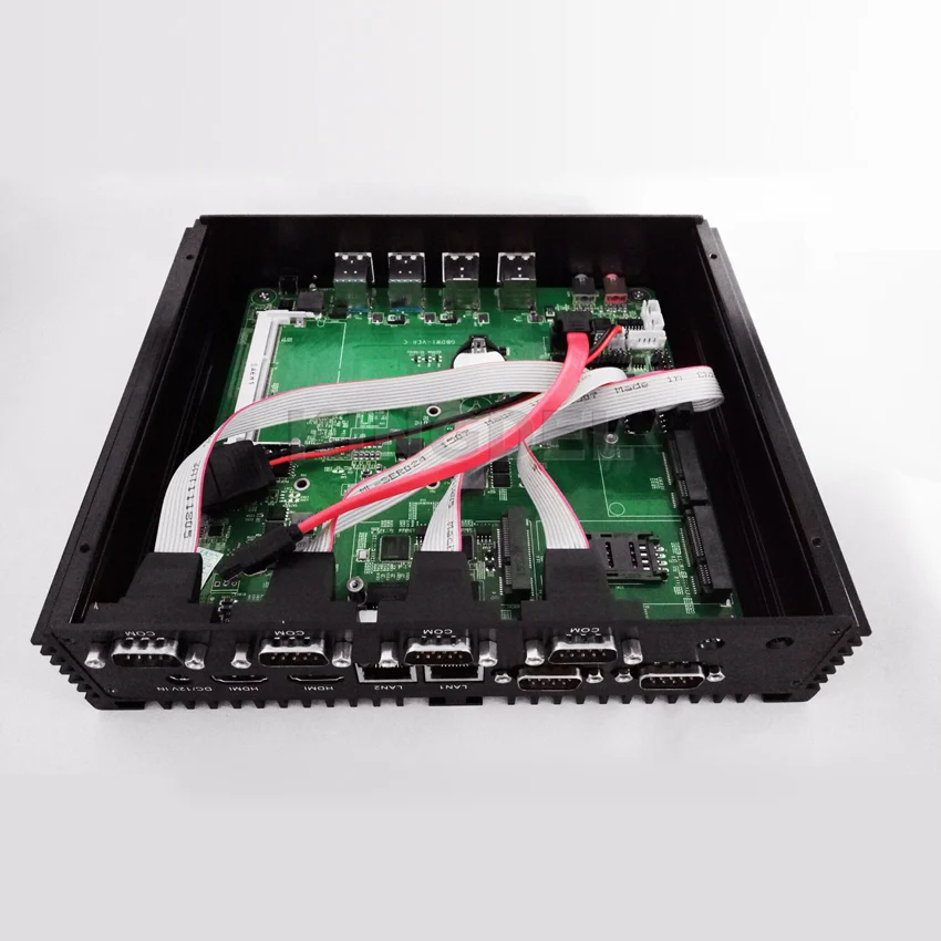 Мини ПК промышленный без вентилятора 8 ГБ ОЗУ mSATA SSD + HDD Intel i3 4010u 6 COM портов|mini industrial