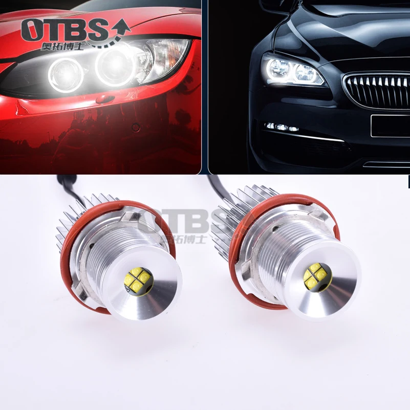 

OTBS 1 Set 40W Car LED Angel Eyes Marker Halo RING Light Lamp H8 Bulb For BMW E39 E60 E61 E65 E66 E83 E87