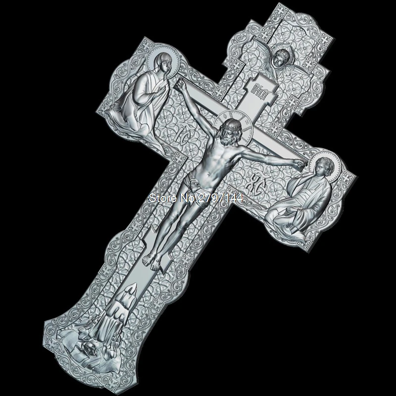 Высокое качество новая 3D модель для ЧПУ Cross_V2 3D резная фигура скульптура машина в STL файл религия