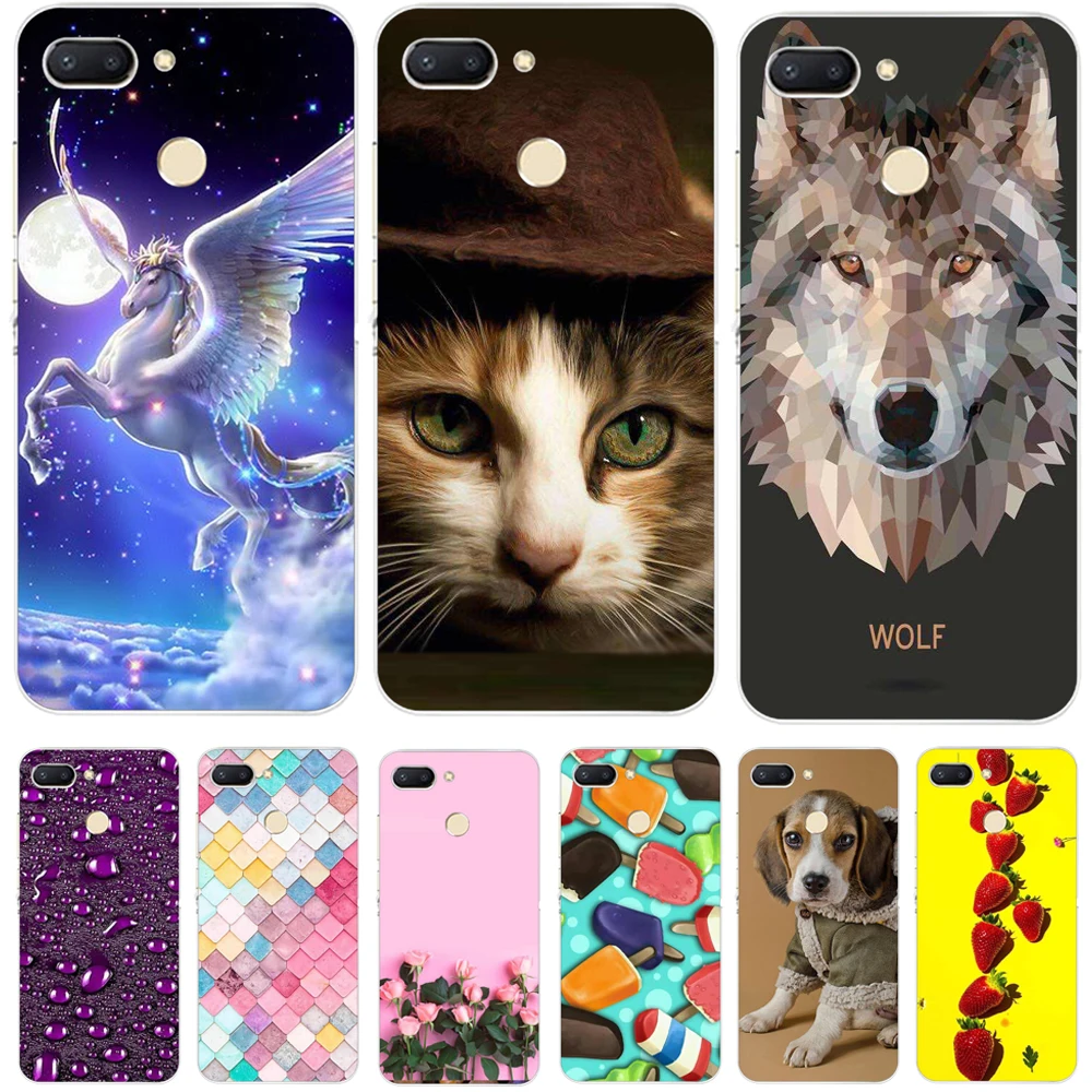 

Xiaomi Redmi 6 Case Silicone Soft TPU Fundas Redmi 6 Case Back Cover 3D Partterned Bumper Coque Xiaomi Redmi 6 Redmi6 Phone Case