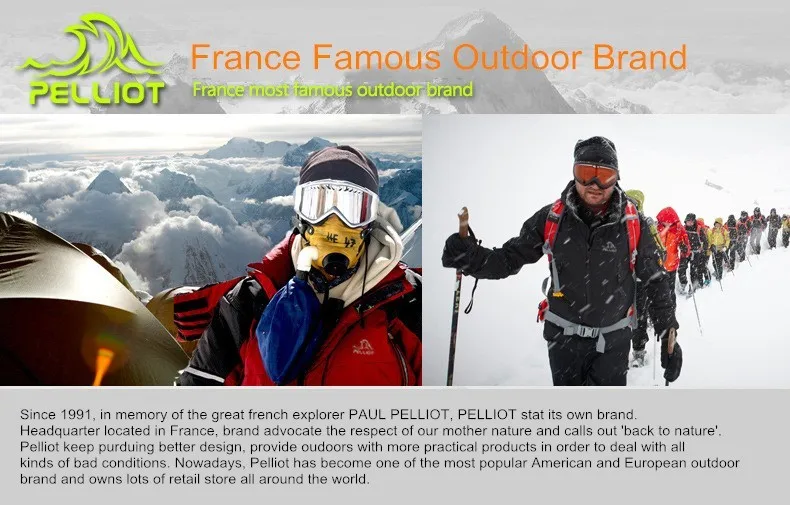 Французский Pelliot лыжный костюм более аутентичный Открытый водонепроницаемый Зимний теплый дышащий двойной пластины Лыжная куртка и брюки