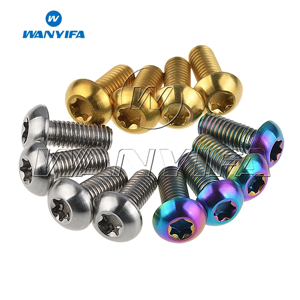 4Pcs Titanium M5x12mm Holder Torx Head Bolt Screw for Bicycle Water Bottle CageZ