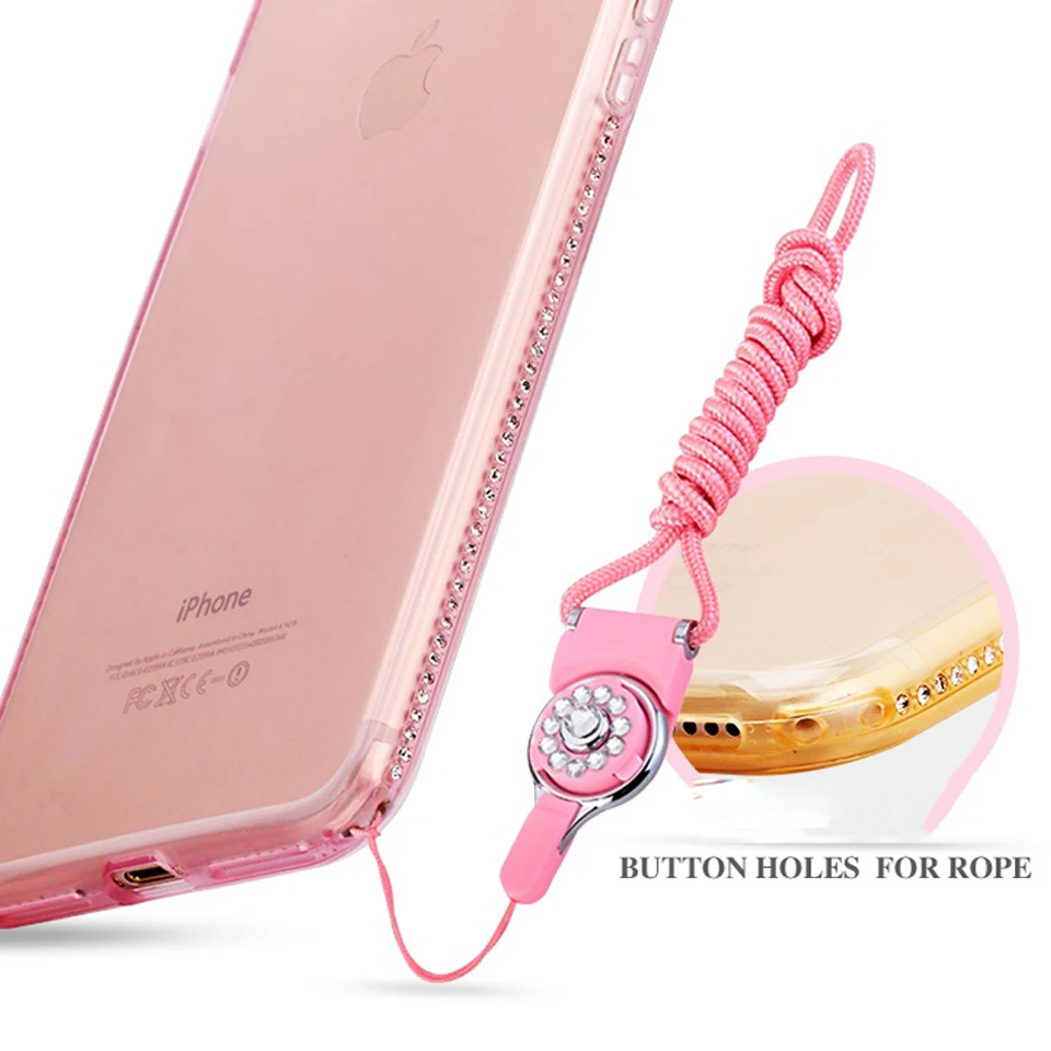 Diamond блестящий чехол на для iPhone 7 8 Plus X XS MAX XR samsung примечание 9 S9 S10 S10E S8 S7 край J4 J6 A6 A8