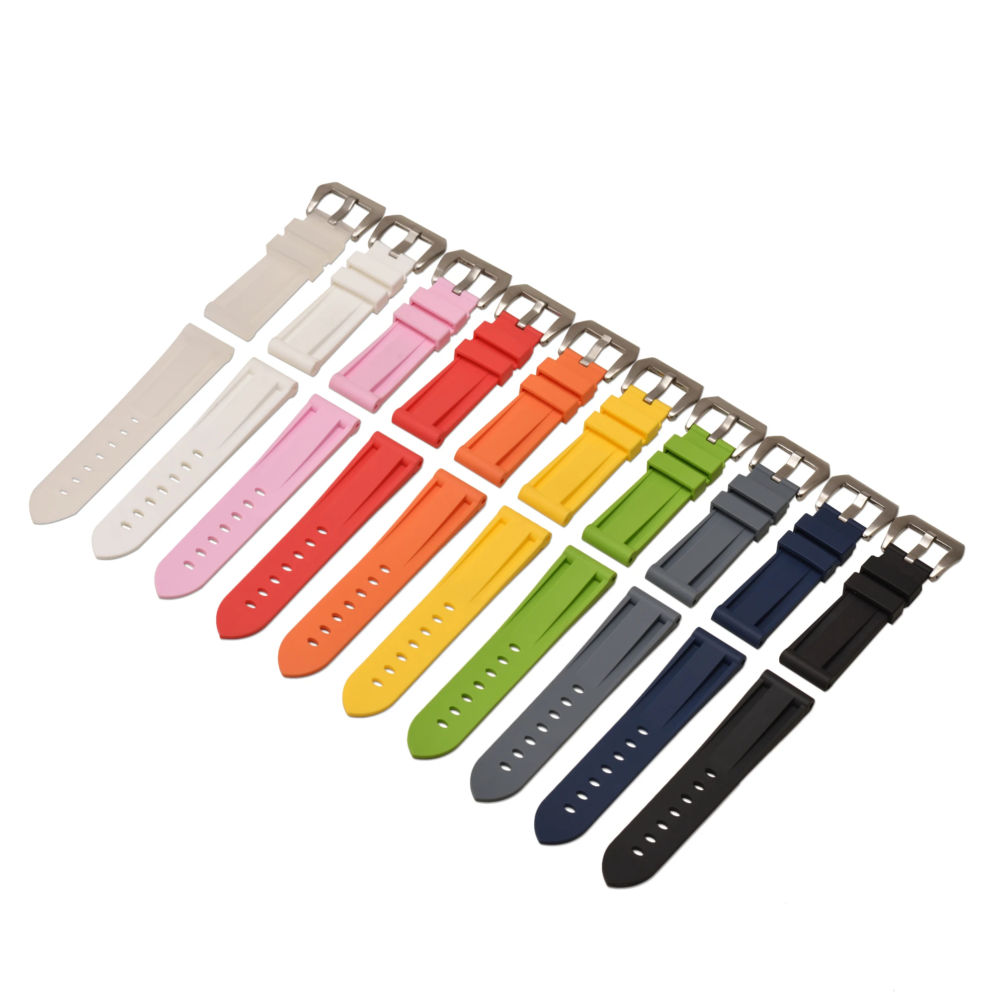

EACHE High Quality Camouflage&Plain Silicone Rubber Watch Band 20mm 22mm 24mm For PAM111 Wristwatch Accessories Watch