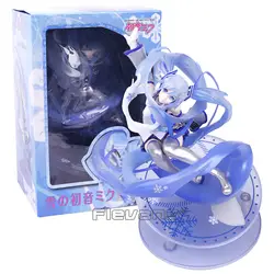 Vocaloid Мику Хацунэ Snow Miku 15th Юбилей Ver. 1/7 Весы ПВХ Рисунок Коллекционная модель игрушки 24.5 см