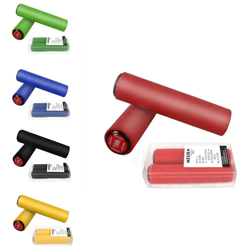 

Bicycle Silicone Grip Cover Red Blue Green Yellow And Black Color High Quality And Easy To Carry Bicycle Handle Cover