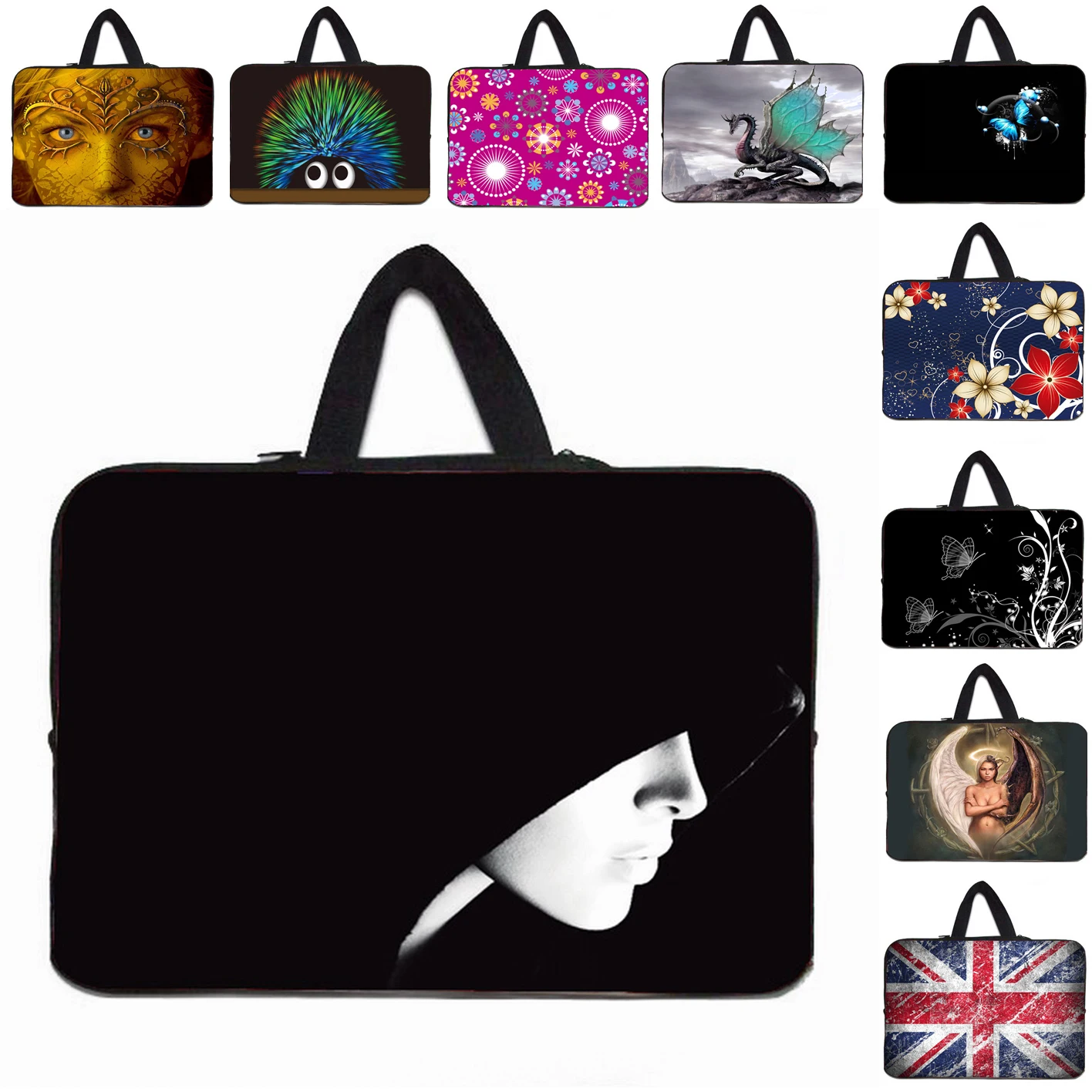 

Notebook Zipper Inner Cases Handle Laptop Bags For 10 11.6 12 13 14 15 16 inch Universal 10.1" 15.6" 17.3" Zipper PC Pouch Cover