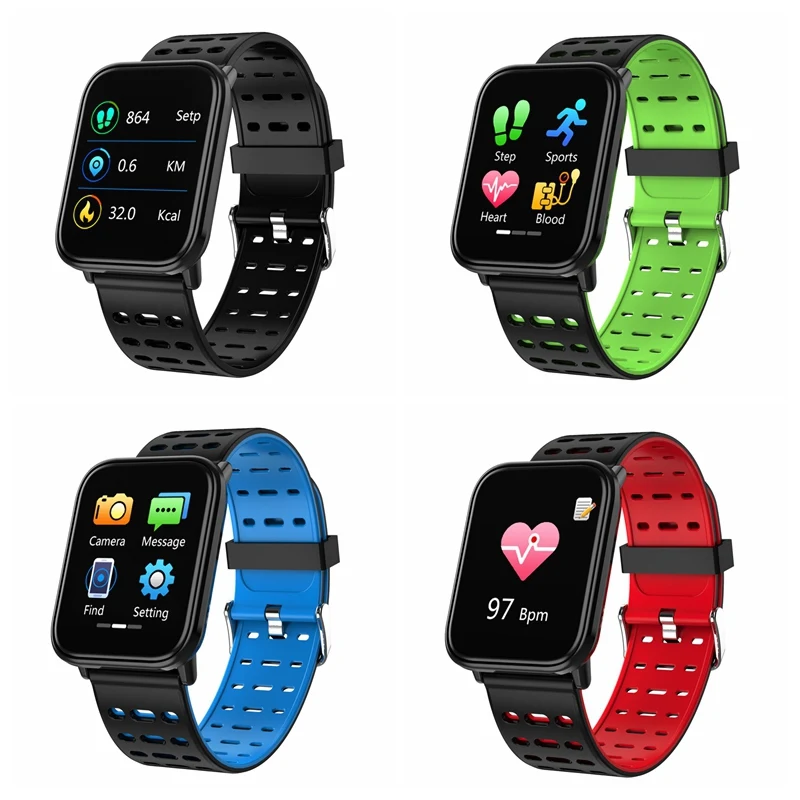 Newst T6 Smartband фитнес-браслет с большим сенсорным экраном OLED сообщения сердечного ритма время сна оснастки смарт с наручным креплением, шагомером