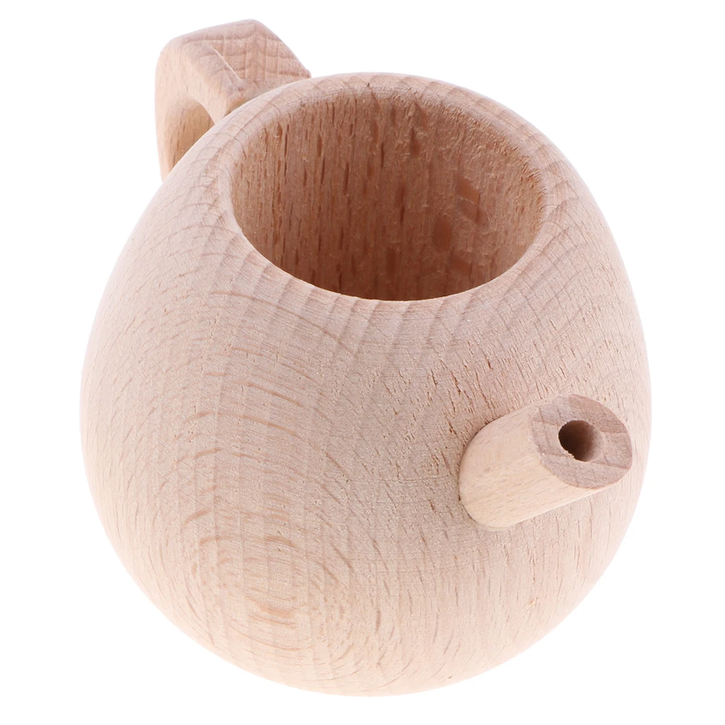 Wooden Tea Set - Tea Pot Tea Cup Teatime Play Toy Kitchen Accessories Kids Toys