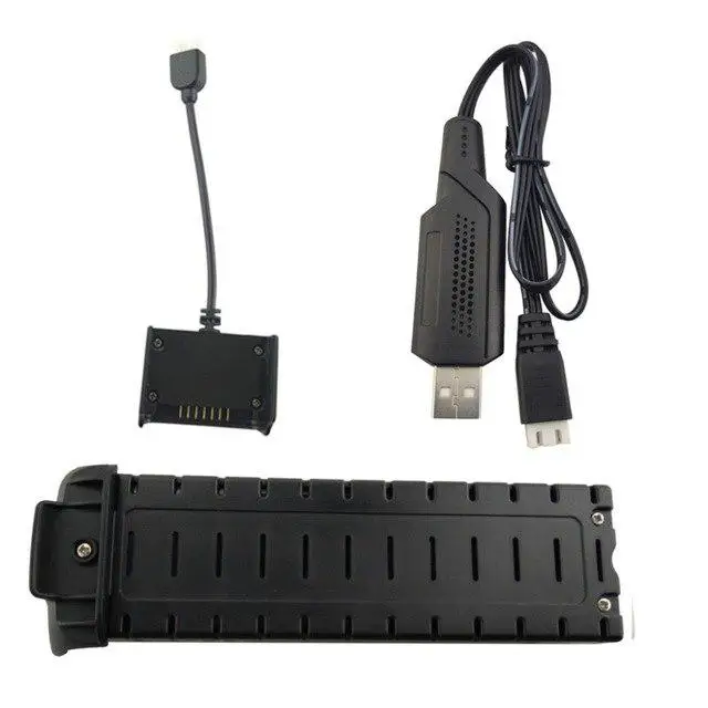 RCtown 7,4 V 2800mah литиевая батарея с usb-кабелем для зарядки для HS700 антенна Бесщеточный 4 оси летательный аппарат батарея аксессуары - Цвет: Черный