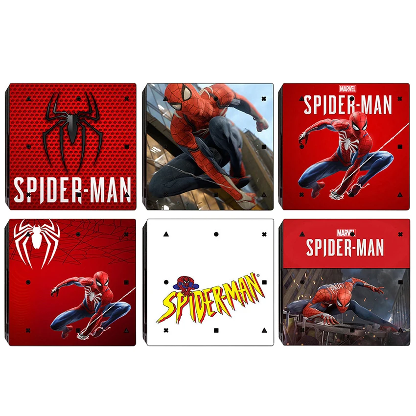 

Spiderman Design Skin Sticker For Sony Playstation 4 Pro Console & 2PCS Controller Skin Decal For PS4 Pro Game Accessories