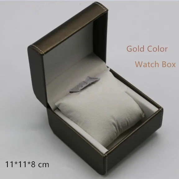 

Top Quanlity Gold Leather Watch Boxes Leather Material Luxury Brand Watch Storage Box Square Shape Watch Gift Case A068
